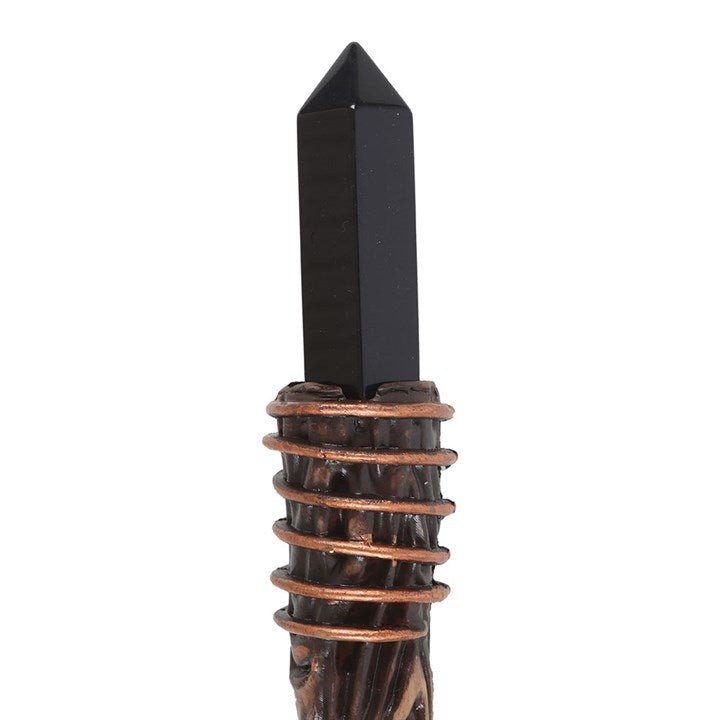 Thin Protection Black Obsidian Crystal Wand | Inspired Creative Gifts | UK Supplier