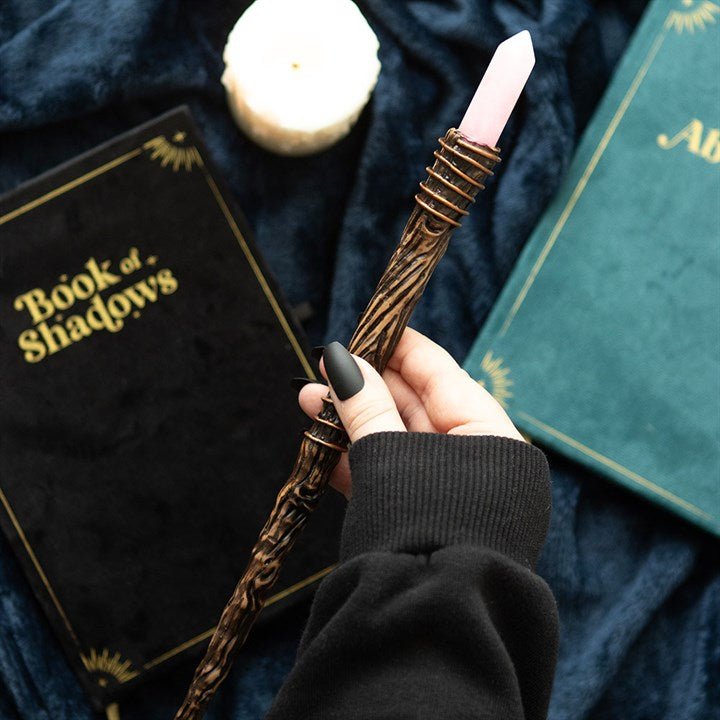 Thin Romance Rose Quartz Crystal Wand | Inspired Creative Gifts | UK Supplier