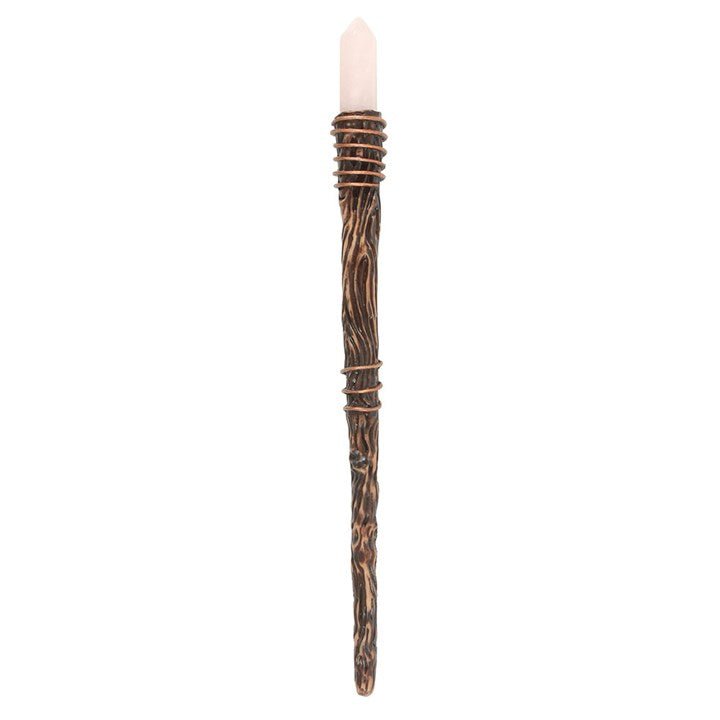 Thin Romance Rose Quartz Crystal Wand | Inspired Creative Gifts | UK Supplier