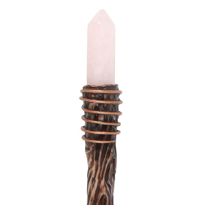 Thin Romance Rose Quartz Crystal Wand | Inspired Creative Gifts | UK Supplier