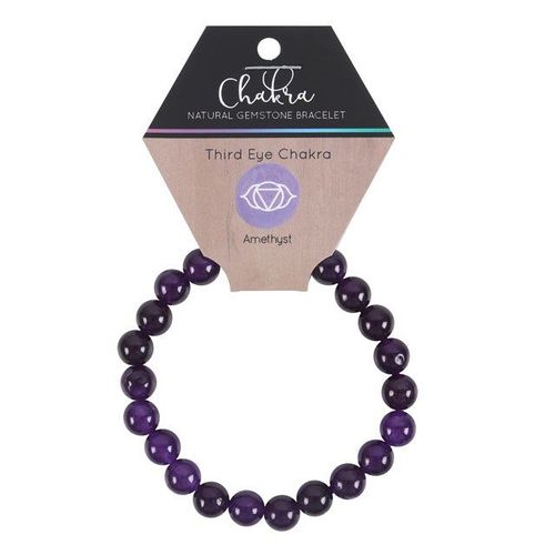 Third Eye Chakra Amethyst Gemstone Bracelet | Inspired Creative Gifts | UK Supplier