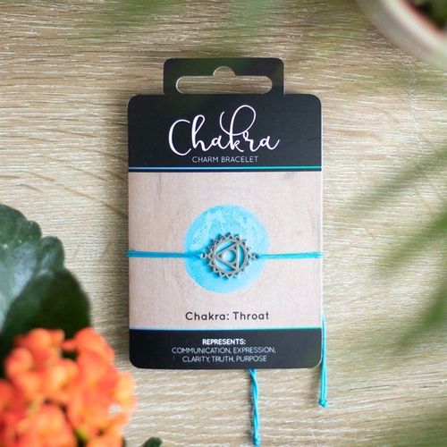Throat Chakra Charm Bracelet | Inspired Creative Gifts | UK Supplier