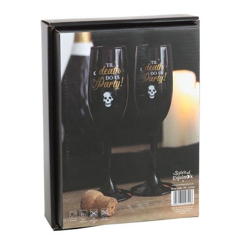 Til Death Do Us Party Champagne Flute Set | Inspired Creative Gifts | UK Supplier