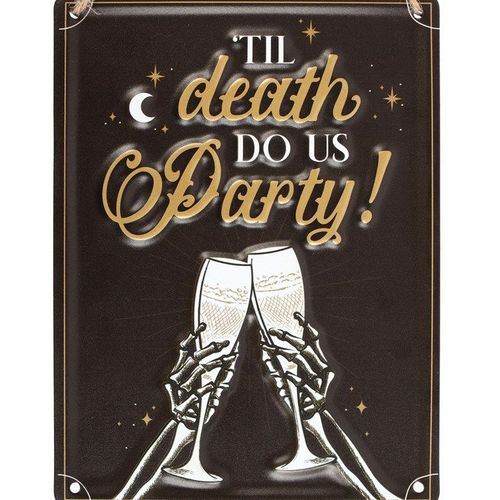 Til Death Do Us Party Champagne Hanging Metal Sign | Inspired Creative Gifts | UK Supplier