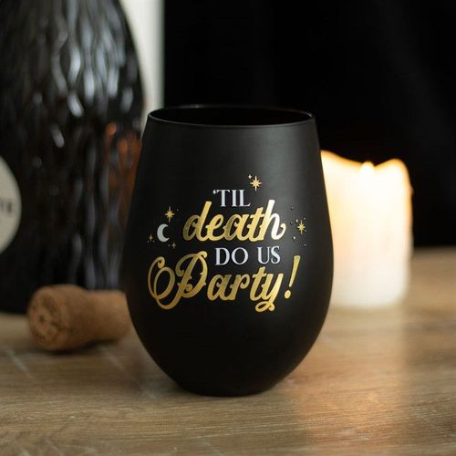Til Death Do Us Party Stemless Wine Glass | Inspired Creative Gifts | UK Supplier