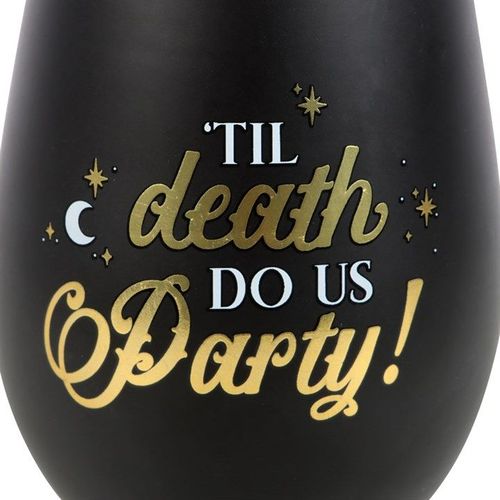 Til Death Do Us Party Stemless Wine Glass | Inspired Creative Gifts | UK Supplier