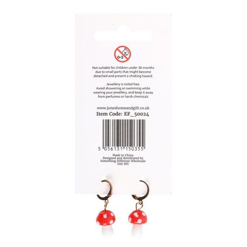 Toadstool Dangle Earrings | Inspired Creative Gifts | UK Supplier