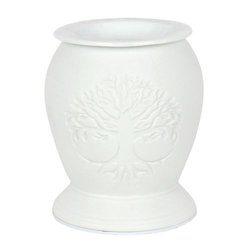 Tree of Life White Ceramic Electric Oil Burner and Wax Warmer | Inspired Creative Gifts | UK Supplier