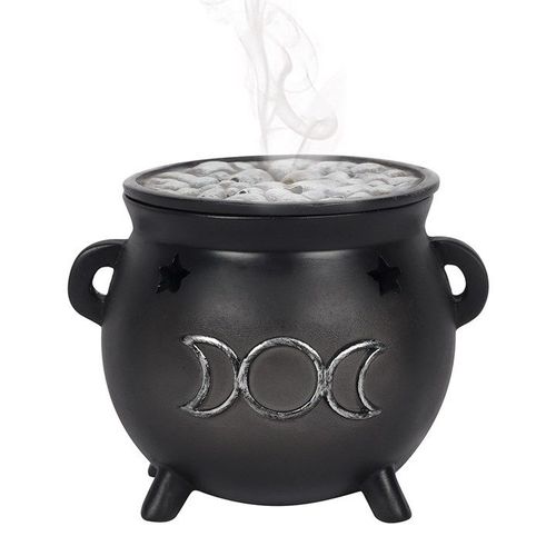 Triple Moon Cauldron Incense Cone Holder | Inspired Creative Gifts | UK Supplier
