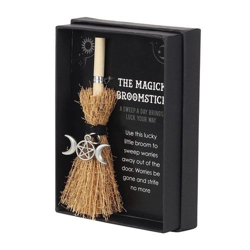Triple Moon Mini Magick Broomstick | Inspired Creative Gifts | UK Supplier