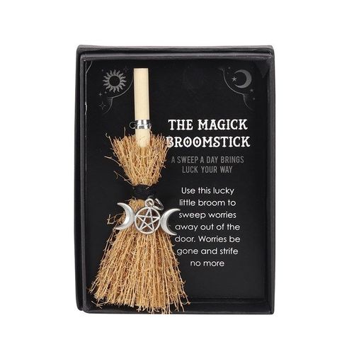 Triple Moon Mini Magick Broomstick | Inspired Creative Gifts | UK Supplier
