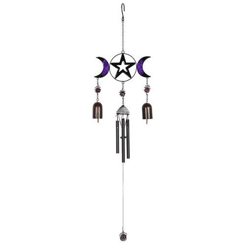 Triple Moon Windchime with Bells | Inspired Creative Gifts | UK Supplier