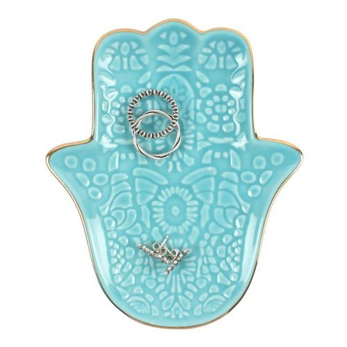 Turquoise Hamsa Hand Jewellery Dish | Inspired Creative Gifts | UK Supplier