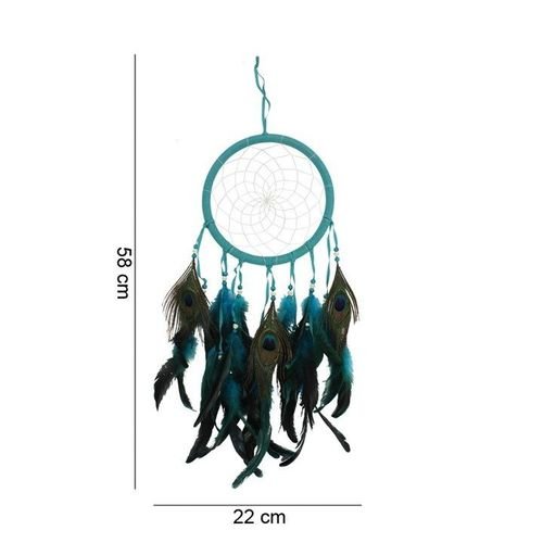 Turquoise Peacock Feather Dreamcatcher | Inspired Creative Gifts | UK Supplier