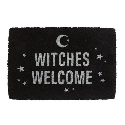 Black Witches Welcome Doormat - Garden Accessories - Inspired Creative Gifts