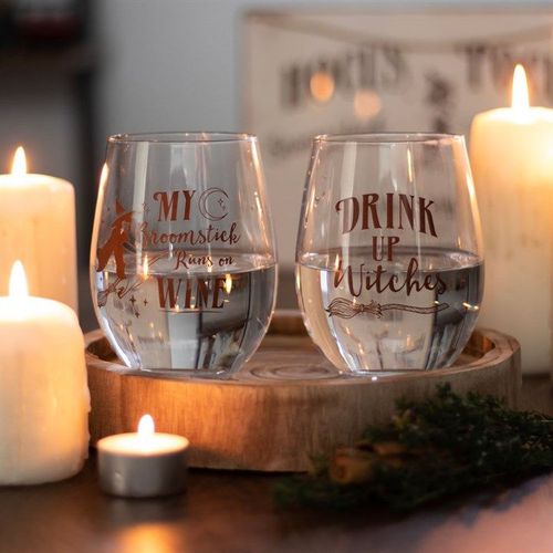 Drink Up Witches Stemless Glass - Glasses & Barware - Inspired Creative Gifts