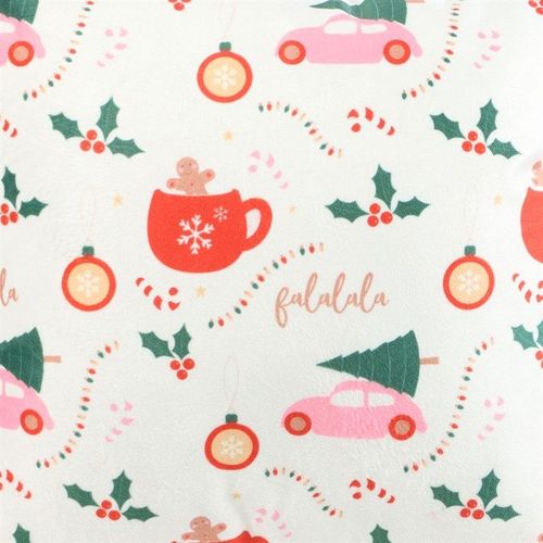 Square Sugarplum Fun Christmas Print Cushion - Inspired Creative Gifts