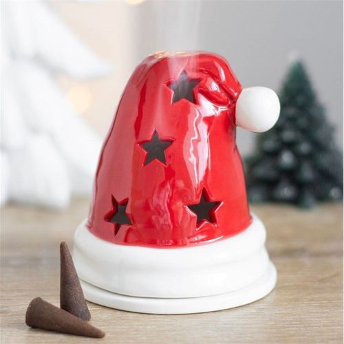 Santa Hat Incense Cone Burner and Tealight Holder - Candle Holders - Inspired Creative Gifts