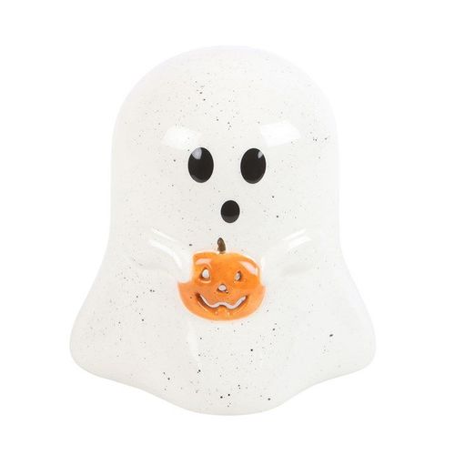 Ghost Shaped Tealight Candle Holder with Pumpkin - Candle Holders - Inspired Creative Gifts