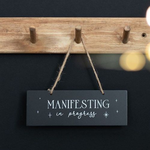 Manifesting In Progress Hanging Sign - Sign - Inspired Creative Gifts