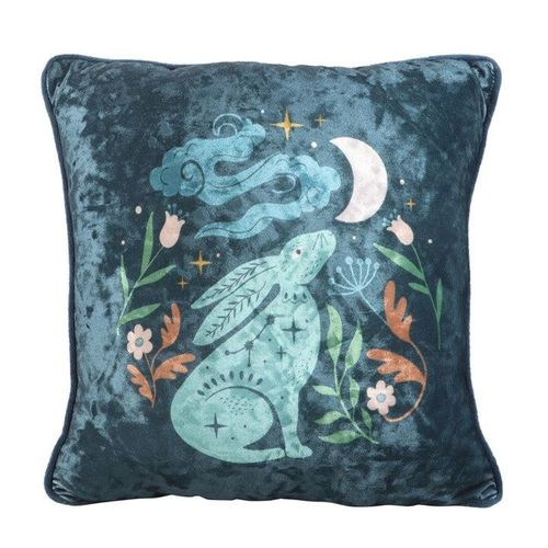 35cm Square Midnight Hare Cushion - Inspired Creative Gifts