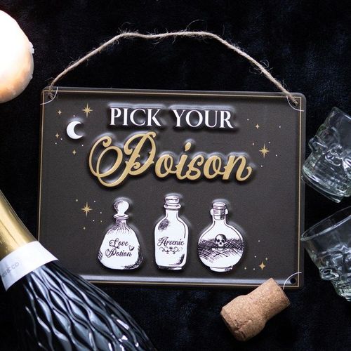 Pick Your Poison Hanging Metal Sign - Sign - Inspired Creative Gifts