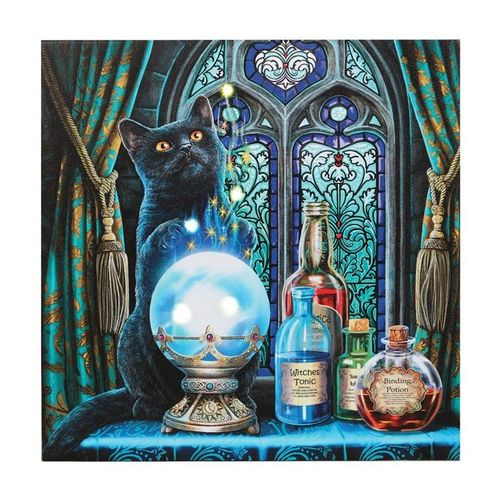 The Witches Apprentice Light Up Canvas Plaque by Lisa Parker - Wall Art - Inspired Creative Gifts