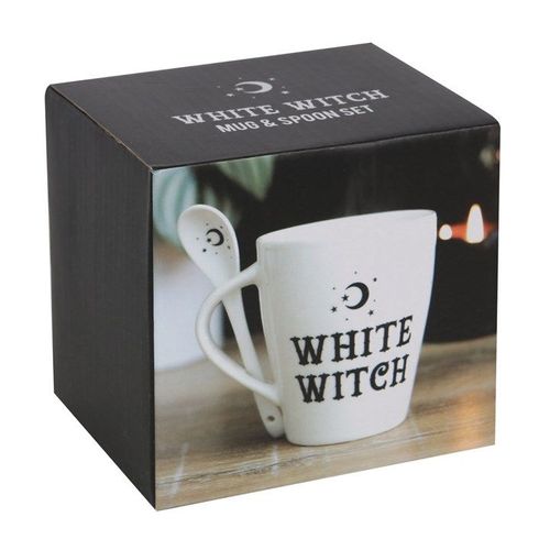 White Witch Mug and Spoon Set - Mugs - Inspired Creative Gifts