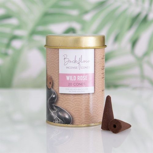 6 Tins of Elements Wild Rose Jumbo Backflow Cones - Backflow Burners & Cones - Inspired Creative Gifts