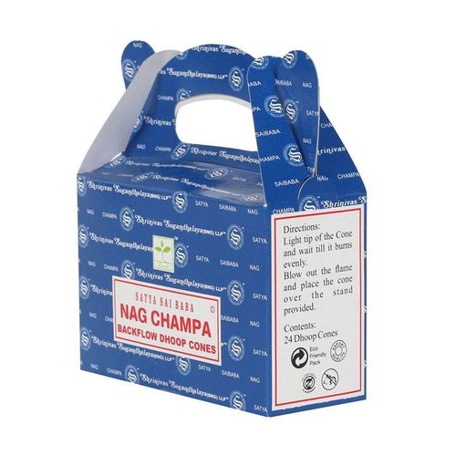 Set of 6 Packets of Satya Nag Champa Backflow Dhoop Cones - Inspired Creative Gifts