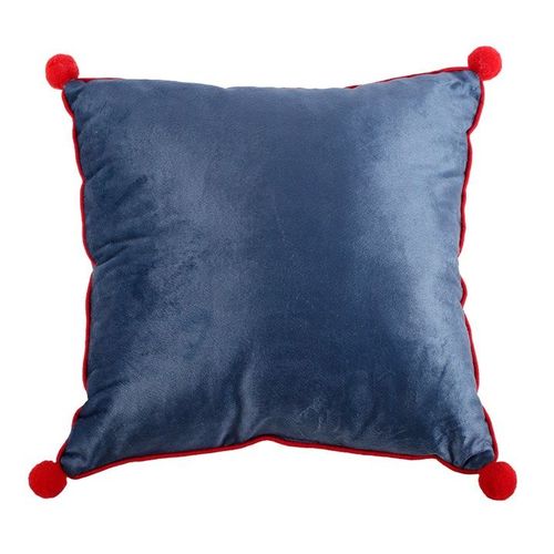 35cm Square Gnome Print Cushion with Pom Poms - Inspired Creative Gifts