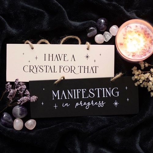 Manifesting In Progress Hanging Sign - Sign - Inspired Creative Gifts