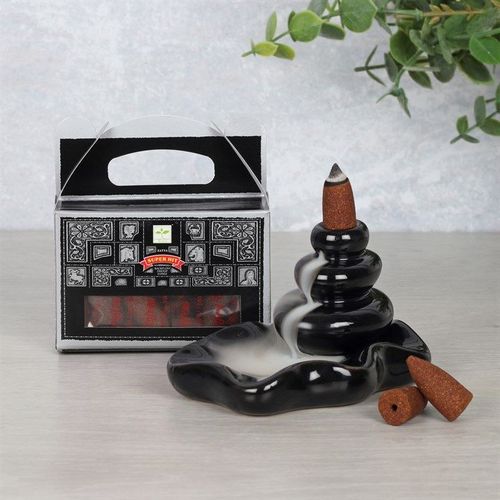 Set of 6 Packets of Satya Superhit Backflow Dhoop Cones - Backflow Burners & Cones - Inspired Creative Gifts