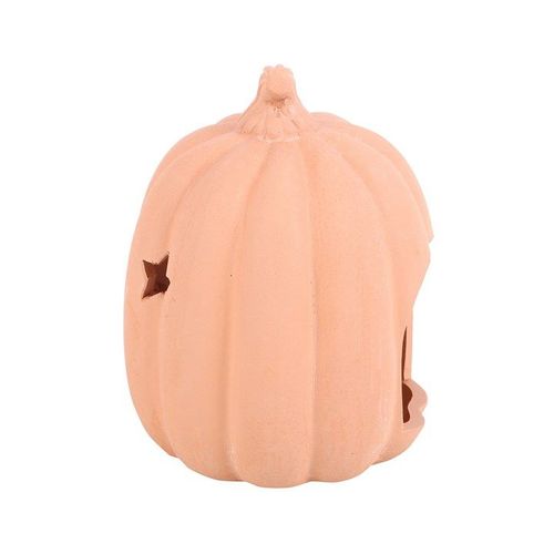 9cm Terracotta Pumpkin Tealight Holder - Candle Holders - Inspired Creative Gifts