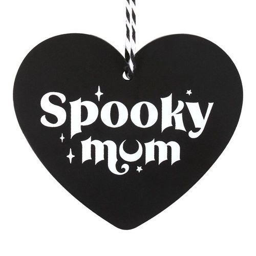 Spooky Mum Hanging Heart Sign - Sign - Inspired Creative Gifts