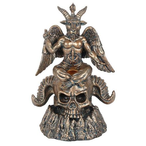 Gold Baphomet LED Backflow Incense Burner - Backflow Burners & Cones - Inspired Creative Gifts