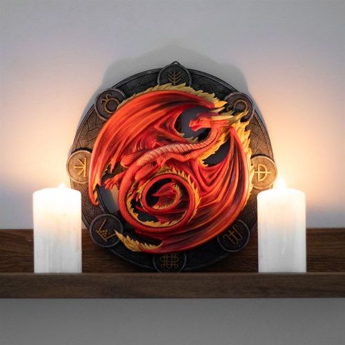 Beltane Dragon Resin Wall Plaque by Anne Stokes - Wall Art - Inspired Creative Gifts