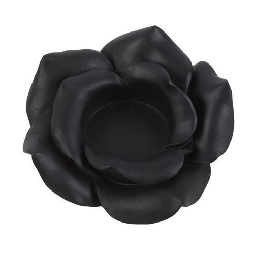 Black Rose Resin Tealight Candle Holder - Candle Holders - Inspired Creative Gifts