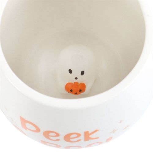 Peekaboo Ghost Rounded Mug - Mugs - Inspired Creative Gifts