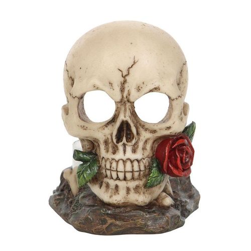 Skull Rose Tealight Holder - Candle Holders - Inspired Creative Gifts