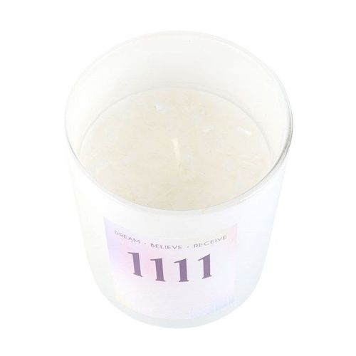 1111 Angel Number Crystal Chip Candle - Inspired Creative Gifts