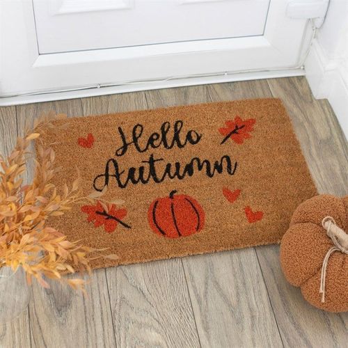 Natural Hello Autumn Doormat - Garden Accessories - Inspired Creative Gifts