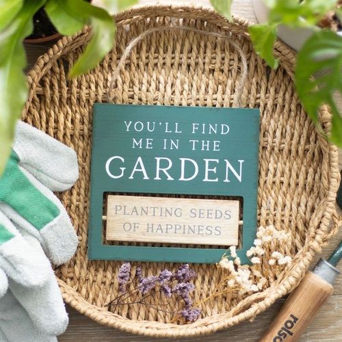 You'll Find Me in the Garden Reversible Hanging Sign - Sign - Inspired Creative Gifts