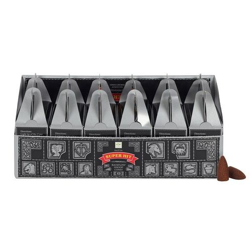 Set of 6 Packets of Satya Superhit Backflow Dhoop Cones - Inspired Creative Gifts