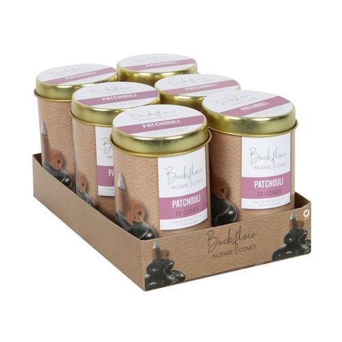 6 Tins of  Elements Patchouli Jumbo Backflow Cones - Backflow Burners & Cones - Inspired Creative Gifts