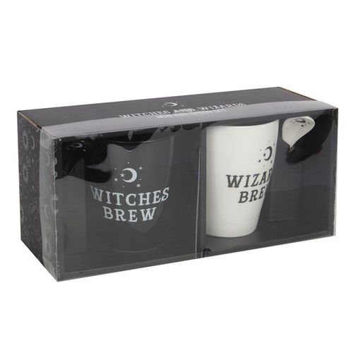 Witch and Wizard Couples Mug and Spoon Set - Mugs - Inspired Creative Gifts