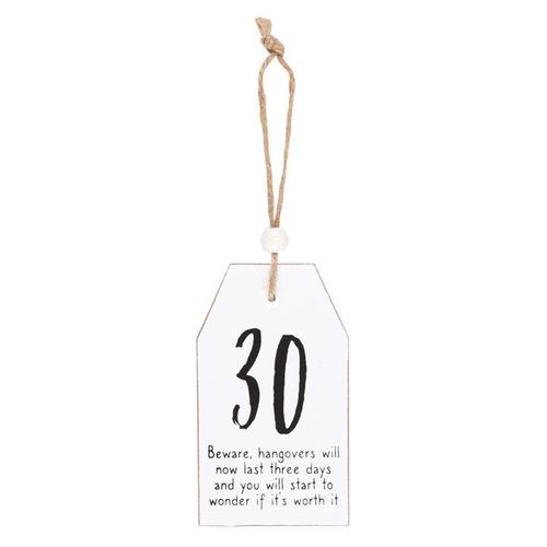 30 Milestone Birthday Hanging Sentiment Sign - Sign - Inspired Creative Gifts