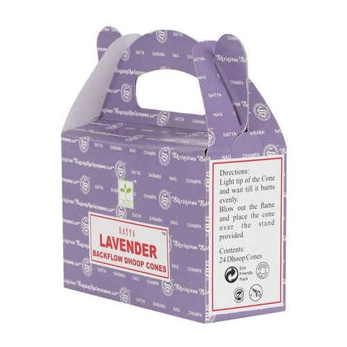 Set of 6 Packets of Satya Lavender Backflow Dhoop Cones - Inspired Creative Gifts