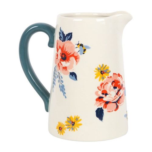 17cm Bee-utiful Floral Ceramic Flower Jug - Tableware - Inspired Creative Gifts