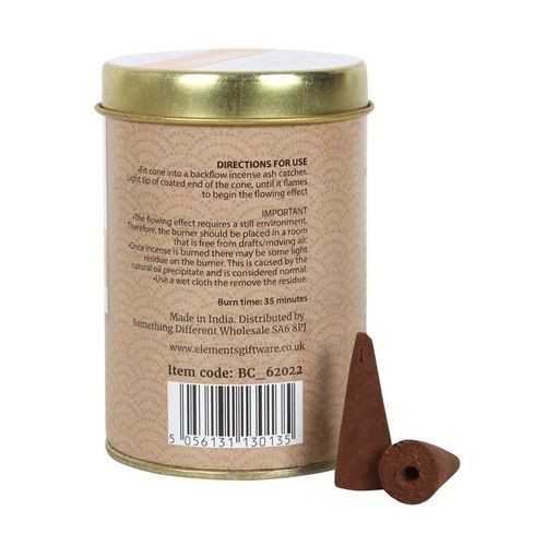 6 Tins of Elements Frankincense Jumbo Backflow Cones - Backflow Burners & Cones - Inspired Creative Gifts